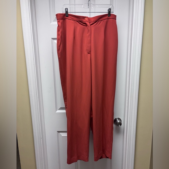 Jon Lawrence Pants - Vintage Jon Lawrence Rust Wide Leg Pants – Size 18W – Made in USA